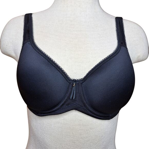 Wacoal womens 32C basic beauty t-shirt bra in black light padding comfortable - Picture 5 of 5